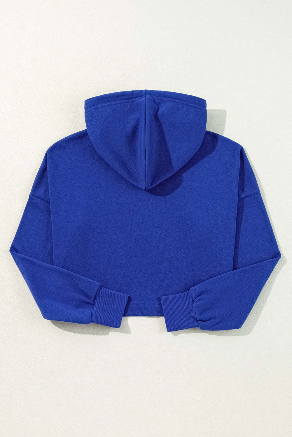 Sweatshirts & Hoodies - Cropped Hoodie with Drawstring Style