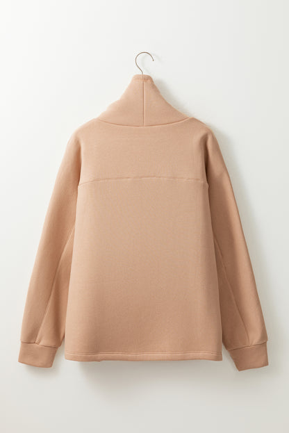 Sweatshirts & Hoodies - Dolman Sleeve Sweatshirt Drawstring Turtleneck Fall Pullover