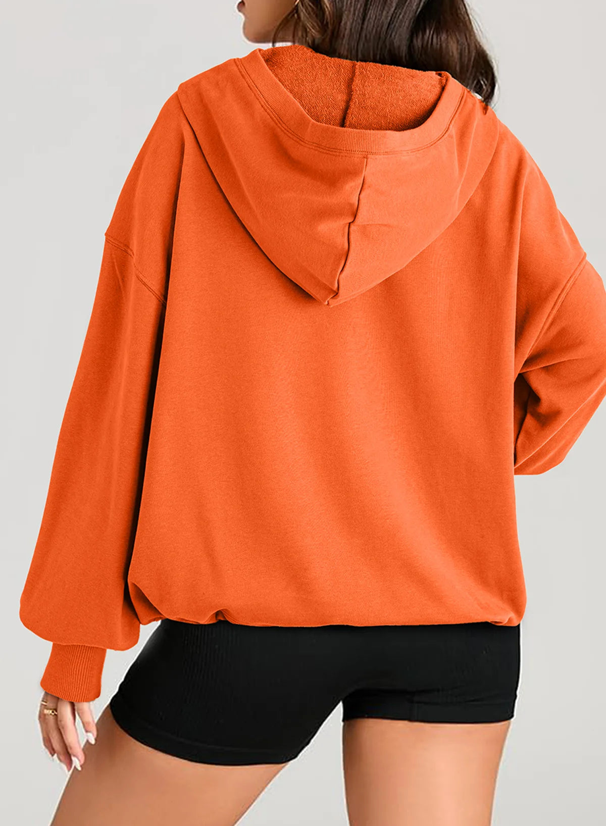 Sweatshirts & Hoodies - Kangaroo Pouch Half Zip up Women Hoodie