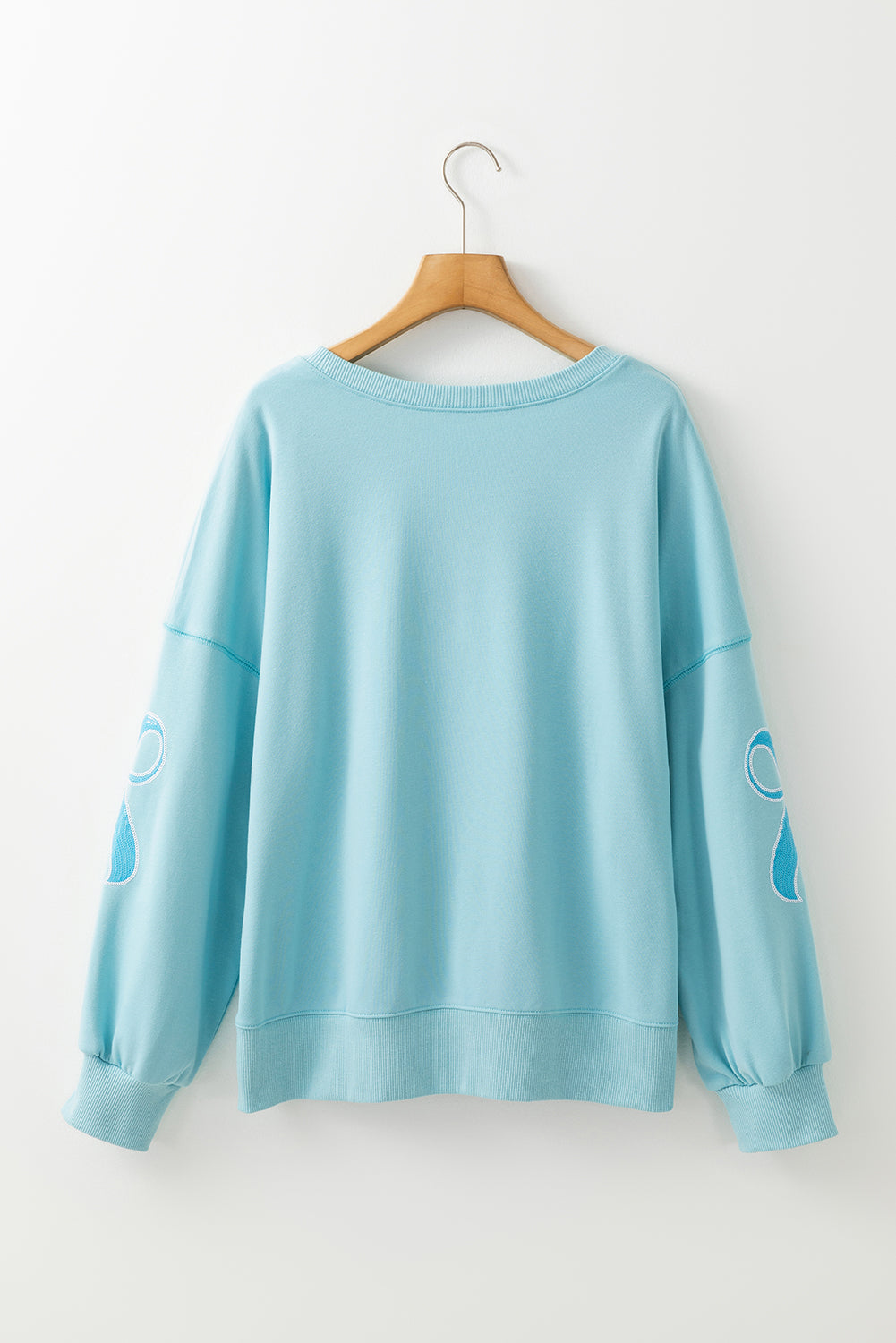 Sweatshirts & Hoodies - Oversized Sweatshirt with Sequined Bows