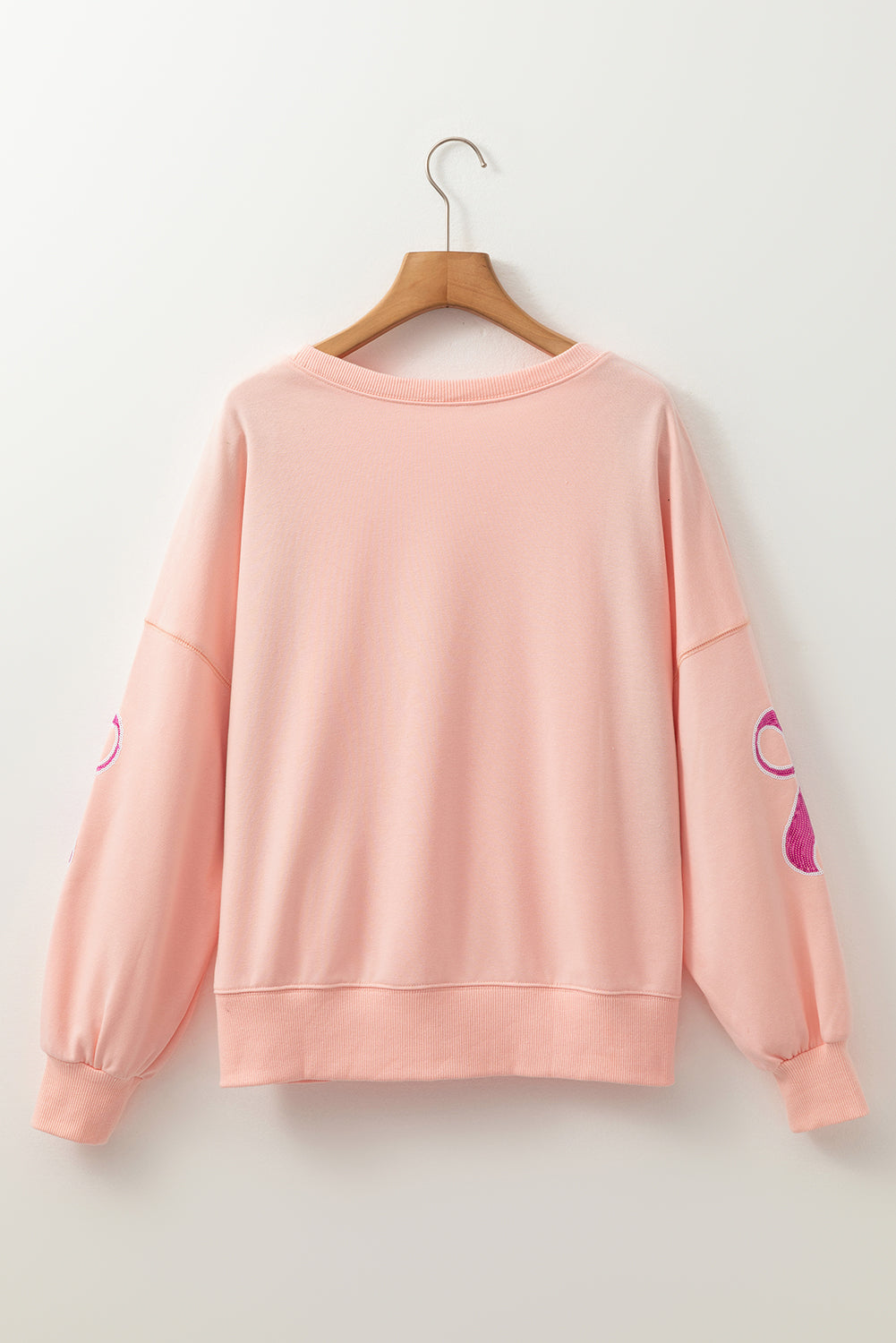 Sweatshirts & Hoodies - Oversized Sweatshirt with Sequined Bows