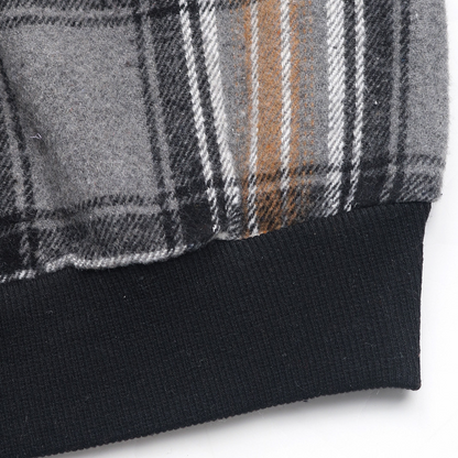 Sweatshirts - Plaid Contrast Patchwork Fall Sweatshirt