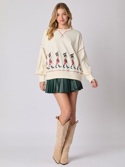 Sweatshirts - Sequin Soldier Christmas Sweater Holiday Sweatshirt