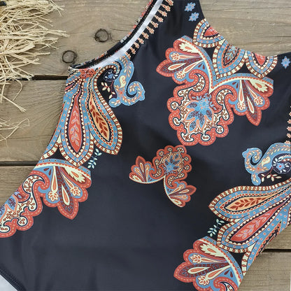 Swimsuits - Exotic Bird Pattern One Piece Swimsuit for Women