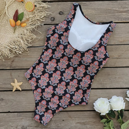 Swimsuits - Exotic Bird Pattern One Piece Swimsuit for Women