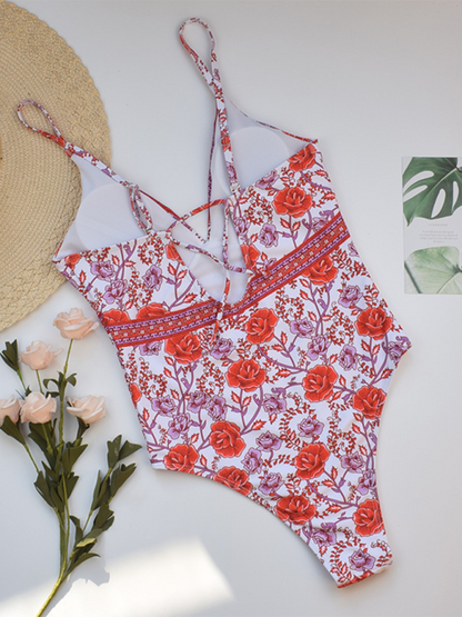 Maillot de bain une pièce fleuri pour femmes pour les aventures estivales