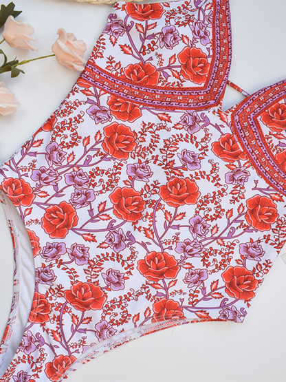 Maillot de bain une pièce fleuri pour femmes pour les aventures estivales