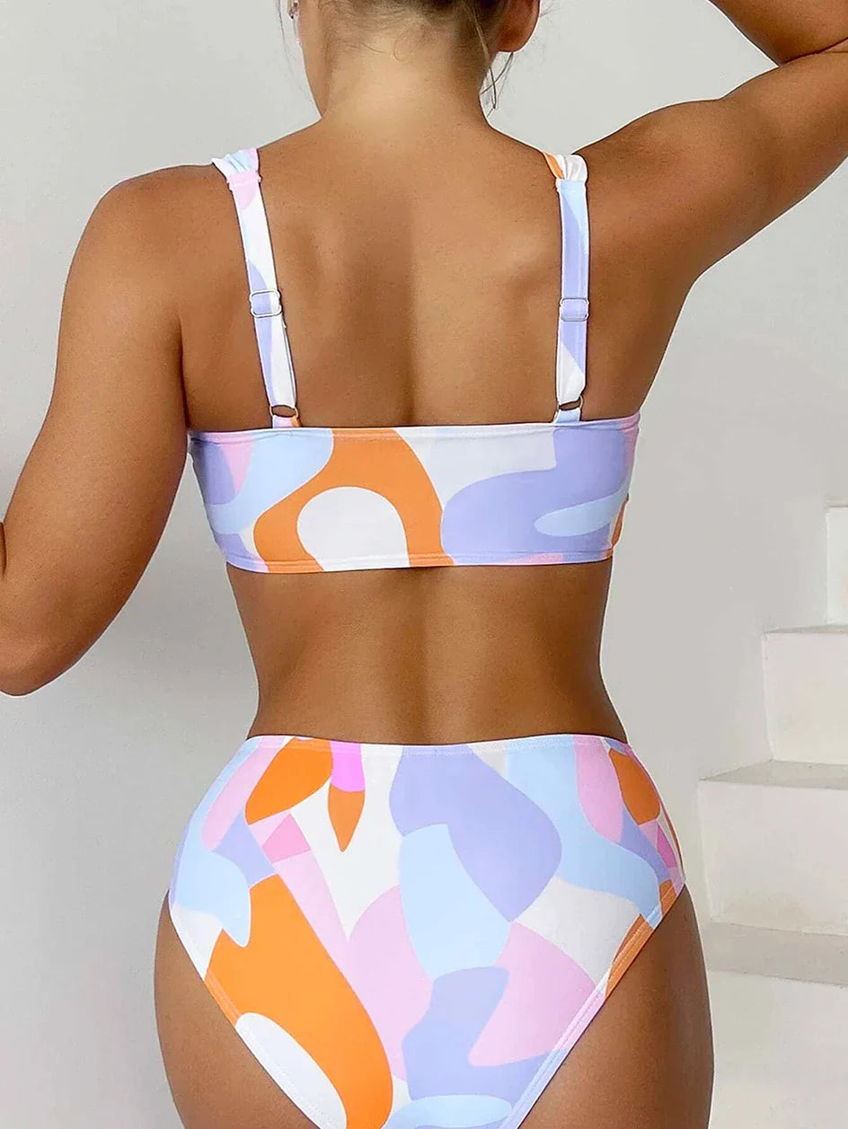 Swimwear- 2-Piece Artistic Swimsuit - Bikini for Summer Fun- - Pekosa Women Fashion