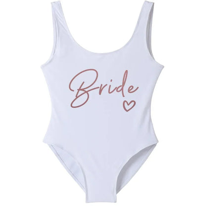 Swimwear- Bride Squad Women's Team Bride Print Swimwear- bride1- Pekosa Women Fashion