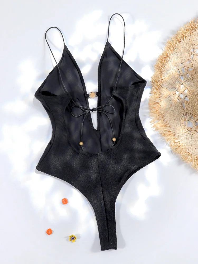 Swimwear- Elegant One-Piece Swimsuits for Resort Evenings- - Pekosa Women Fashion