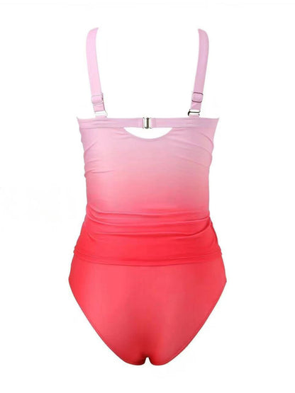 Swimwear - Surf Gradient Tankini Ombre Beach Swimsuit