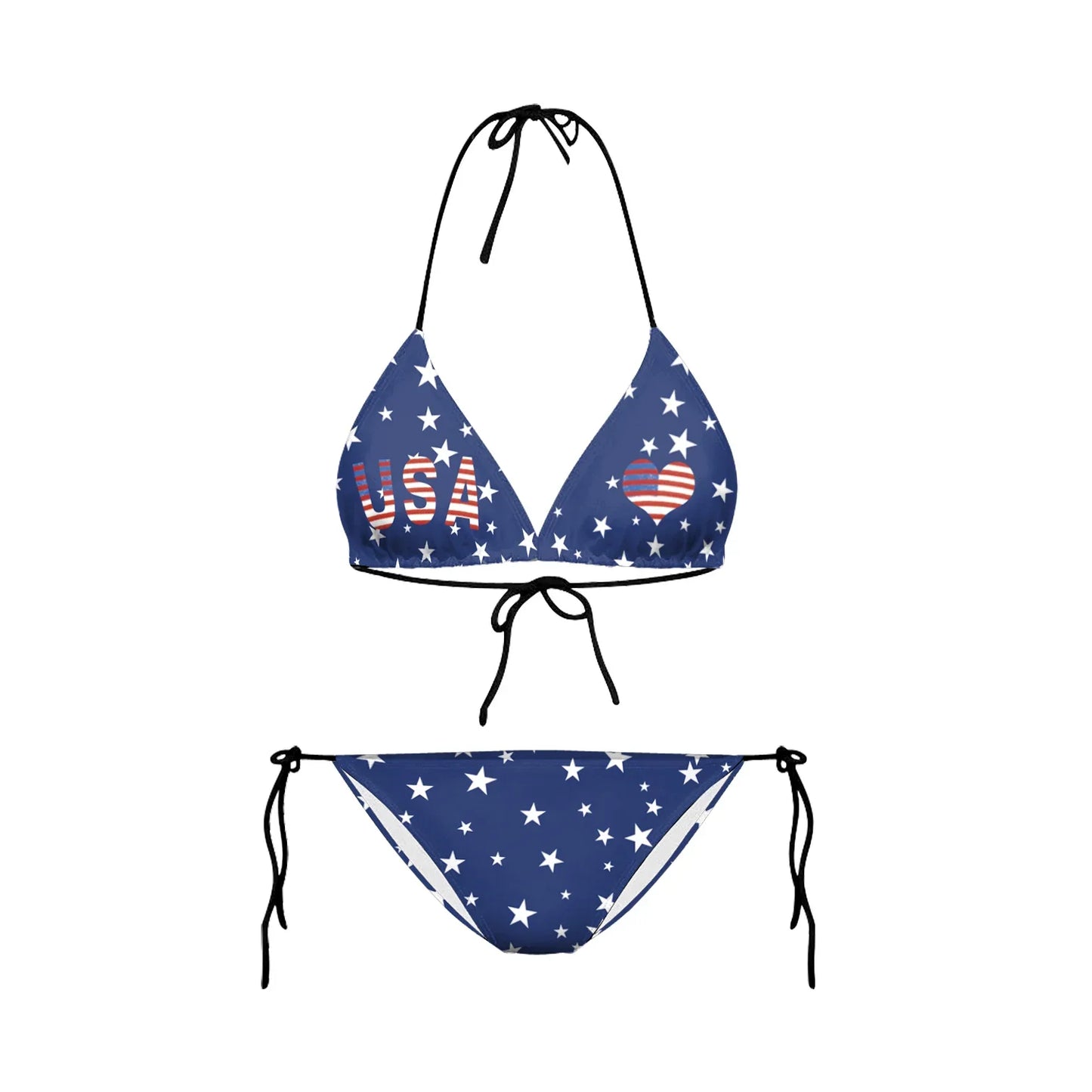 Swimwear- Women Patriotic 2 Piece String Swimwear for Every U.S. Holiday & July 4th- Y03148- Chuzko Women Clothing