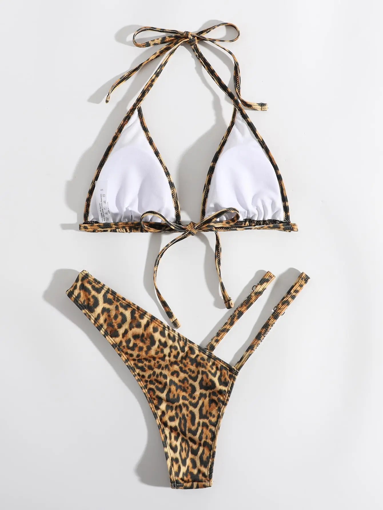 Swimwear- Women's Swimwear Micro Bikini & Triangle Bra in Animal Print- - Pekosa Women Fashion