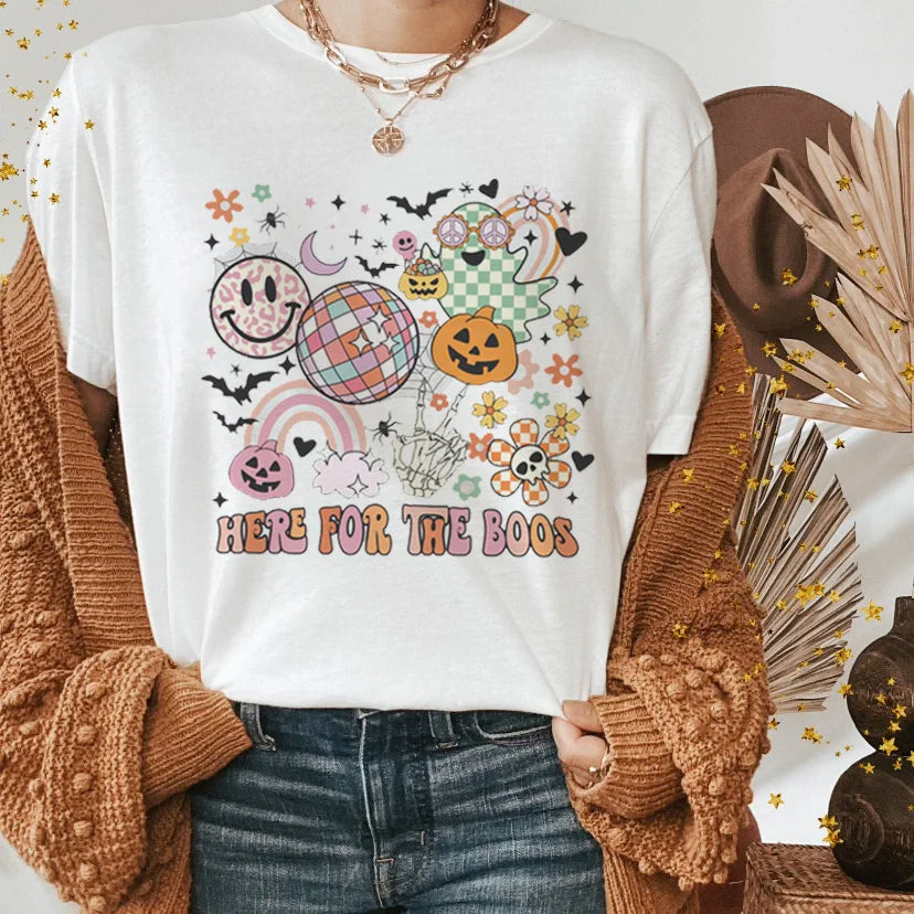 T-Shirts-Halloween Funny Spooky Season Graphic Tee Collection