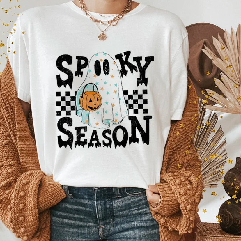 T-Shirts-Halloween Funny Spooky Season Graphic Tee Collection