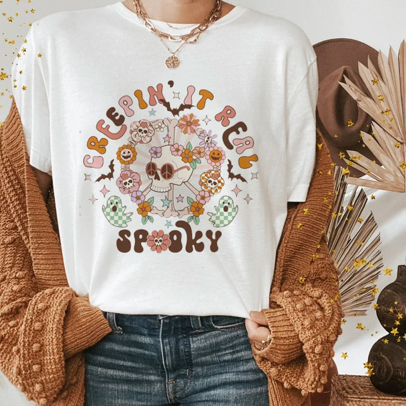 T-Shirts-Halloween Funny Spooky Season Graphic Tee Collection