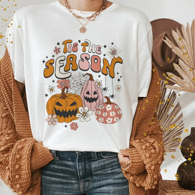 T-Shirts-Halloween Funny Spooky Season Graphic Tee Collection