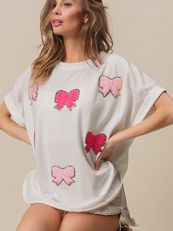 Sparkle Women's Oversized T-Shirt with Bows
