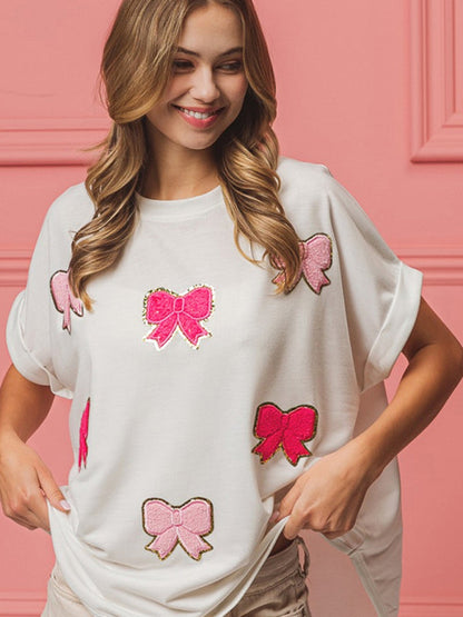 Sparkle Women's Oversized T-Shirt with Bows