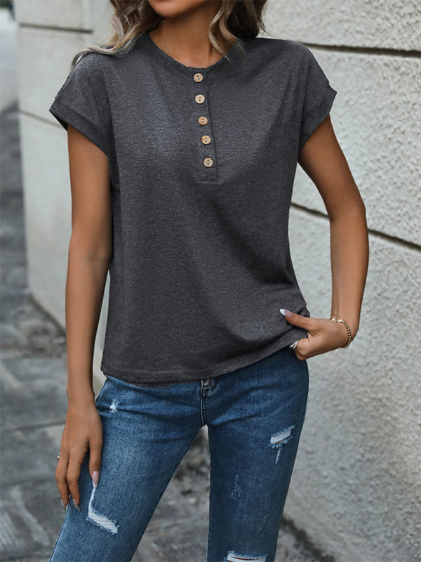 T-Shirts - The Essential Henley T-Shirt for Women