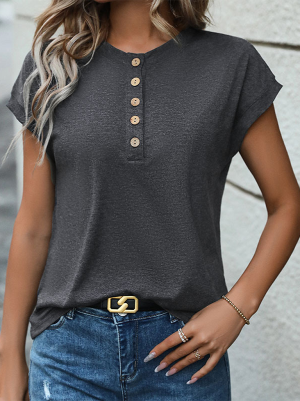 T-Shirts - The Essential Henley T-Shirt for Women