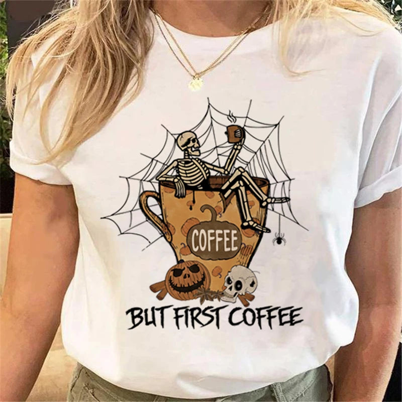 T-Shirts-Women's Halloween Graphic Tee Collection