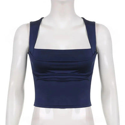 Sleeveless Square Neck Top for Casual Events