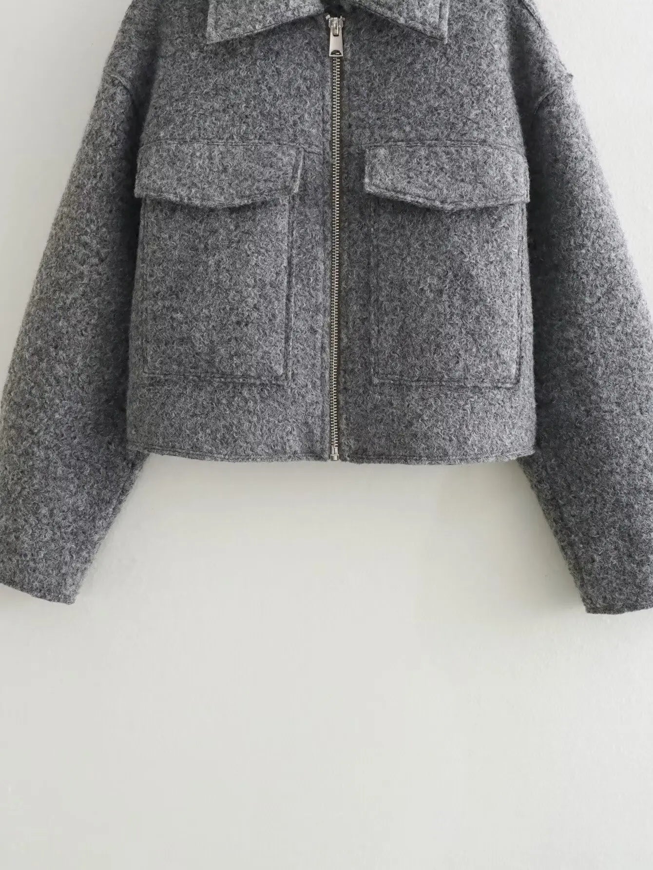 Teddy Jackets- Women Cropped Teddy Jacket for Trendy Winter Layers- - Pekosa Women Fashion