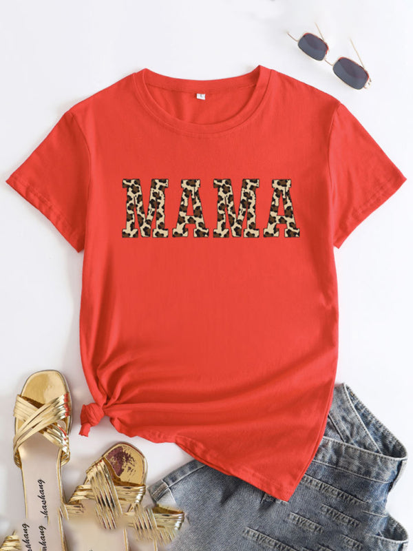 Mama Day Women's Cotton Tee with Heartfelt Print