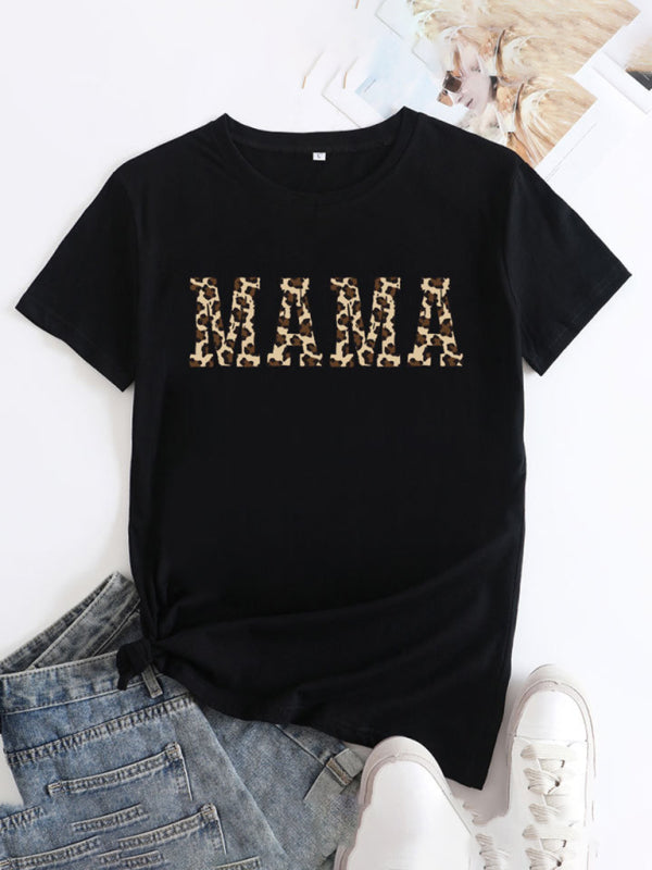 Mama Day Damen-Baumwoll-T-Shirt mit herzhaftem Aufdruck