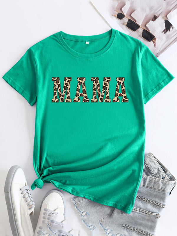 Mama Day Damen-Baumwoll-T-Shirt mit herzhaftem Aufdruck