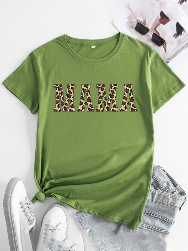 Mama Day Women's Cotton Tee with Heartfelt Print