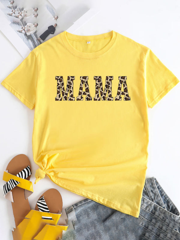 Mama Day Women's Cotton Tee with Heartfelt Print