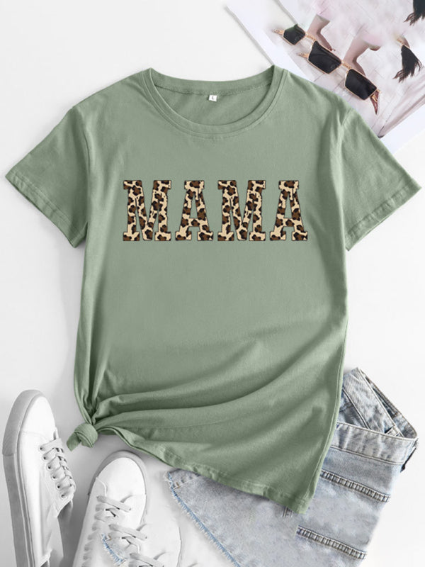 Mama Day Damen-Baumwoll-T-Shirt mit herzhaftem Aufdruck