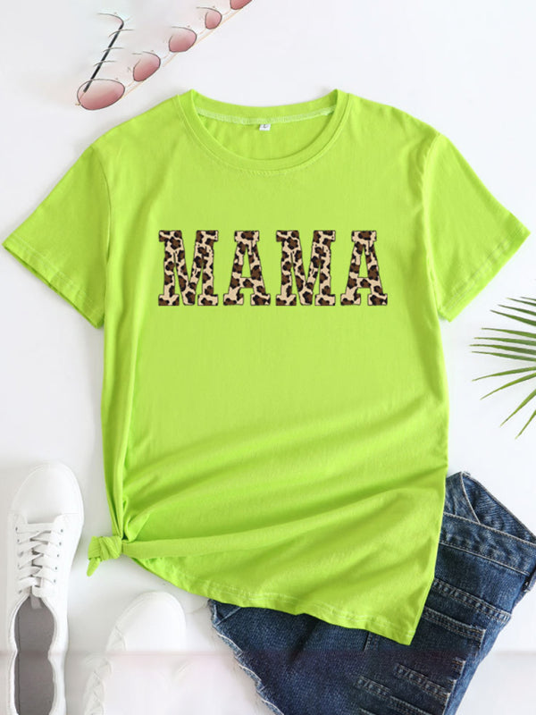 Mama Day Damen-Baumwoll-T-Shirt mit herzhaftem Aufdruck