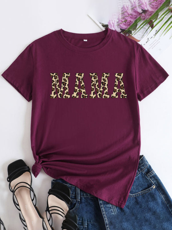 Mama Day Damen-Baumwoll-T-Shirt mit herzhaftem Aufdruck