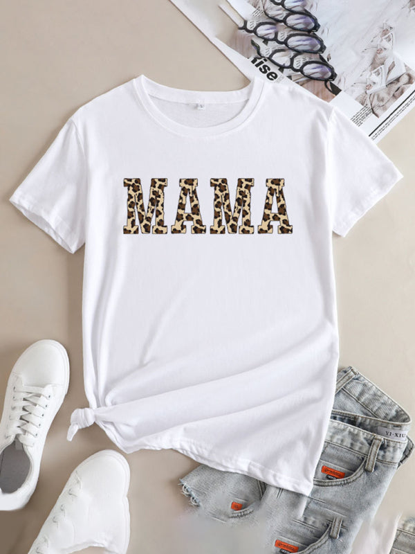 Mama Day Damen-Baumwoll-T-Shirt mit herzhaftem Aufdruck