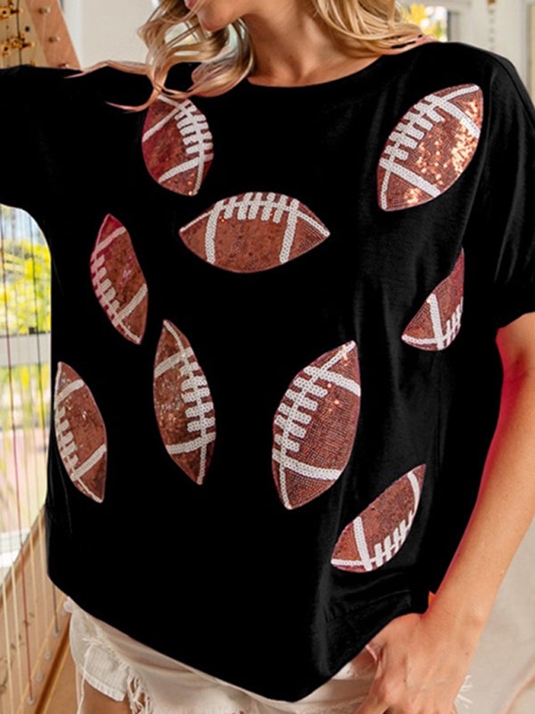 T-shirt de football à paillettes pour les looks du jour du match