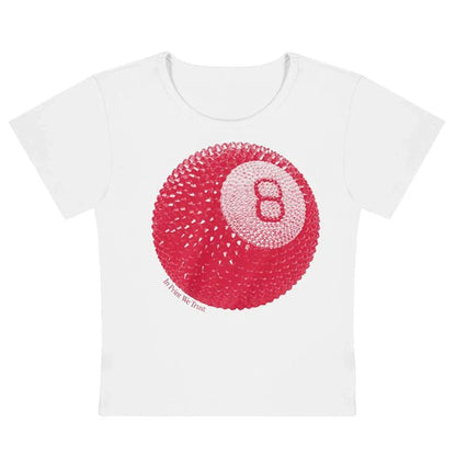 Tees- Women Graphic 8-Ball Casual Tee for Summer Days- - Pekosa Women Fashion