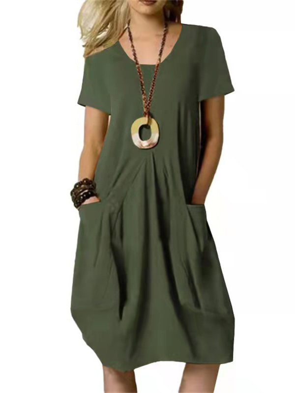 Tent Dresses - Solid Tent Dress – Ideal for Casual Outings