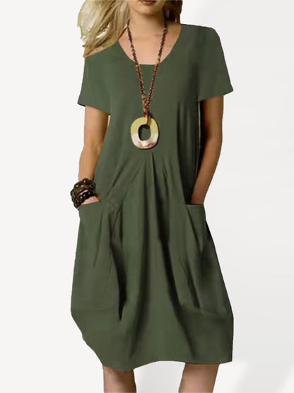 Tent Dresses - Solid Tent Dress – Ideal for Casual Outings