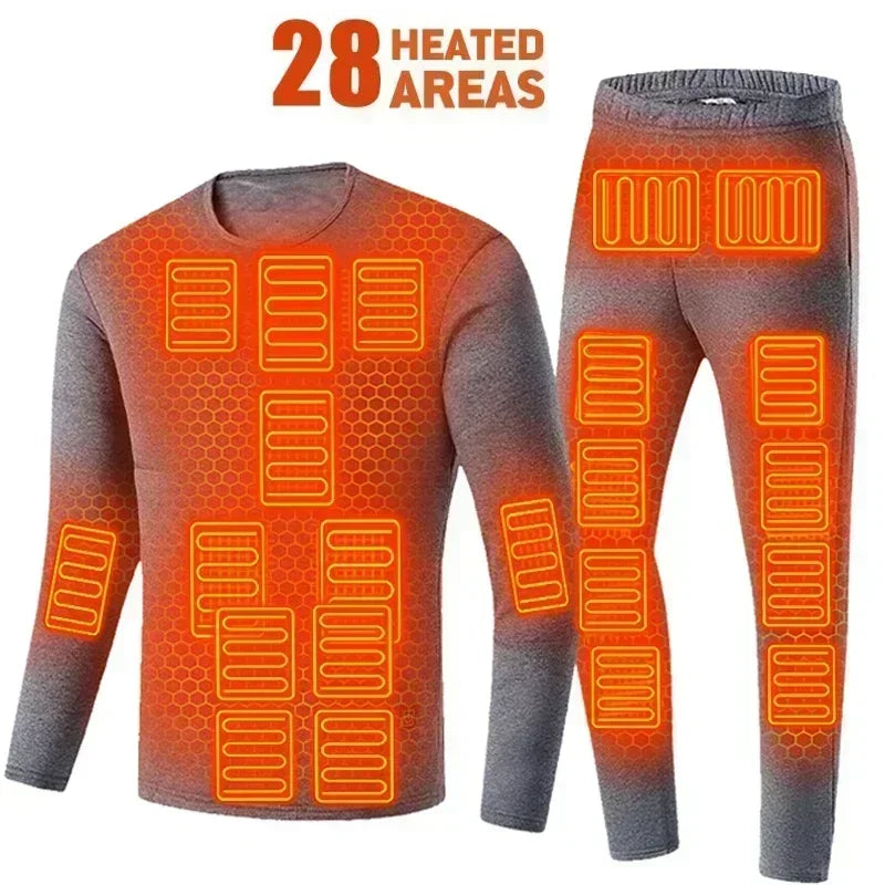 Thermal Outfits - Winter Warmth Heated Suit USB 28 Areas Electric Thermal Apparel