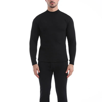 Thermal Set - Men's Fleece-Lined Thermal Set Sleepwear Winter Loungewear