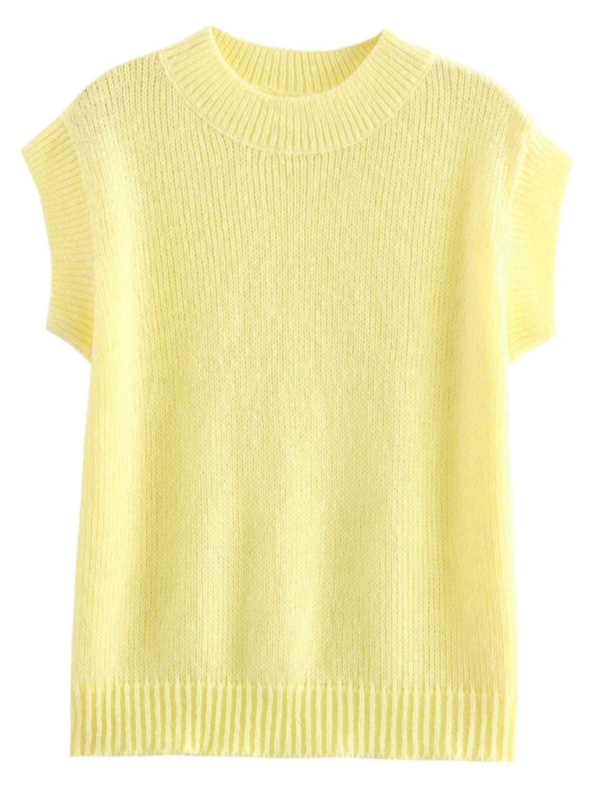 Tops - Casual Crew Neck Knit Top