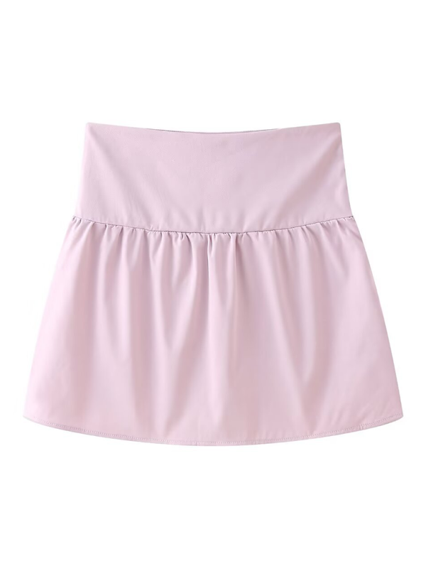 Tops- Summer Solid Cotton Peplum Strapless Tube Top for Women- Pink- Pekosa Women Fashion