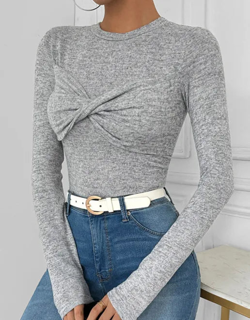 Transition Modern Grey Twist Top