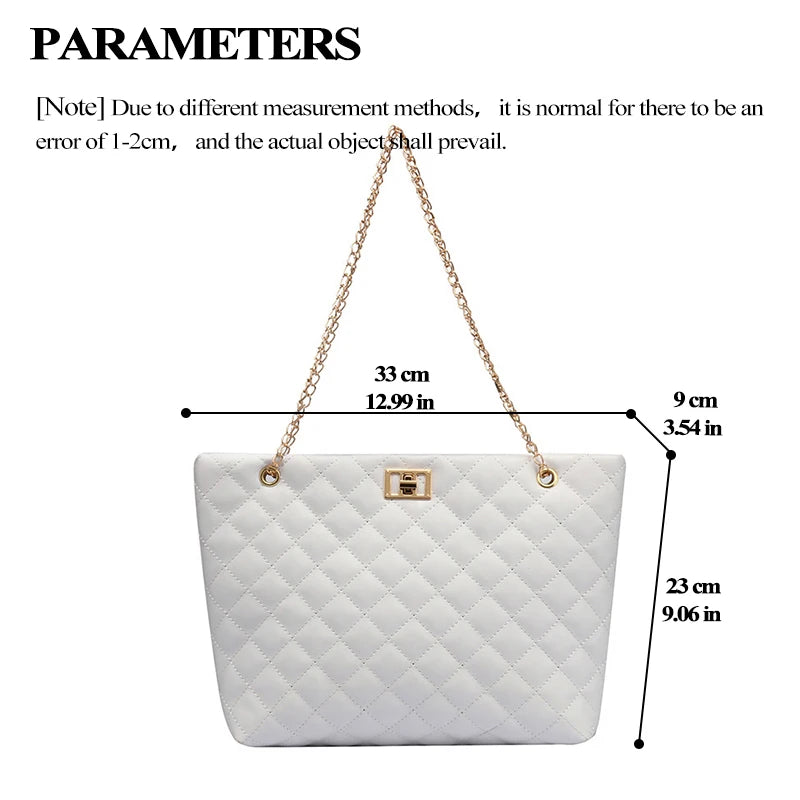 Tote Bags - Chic Diamond Lattice Tote