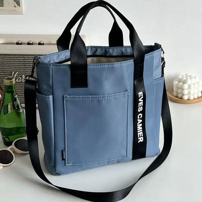 Tote Bags- Compact Water-Resistant Travel-Friendly Tote Bag- Blue- Pekosa Women Fashion