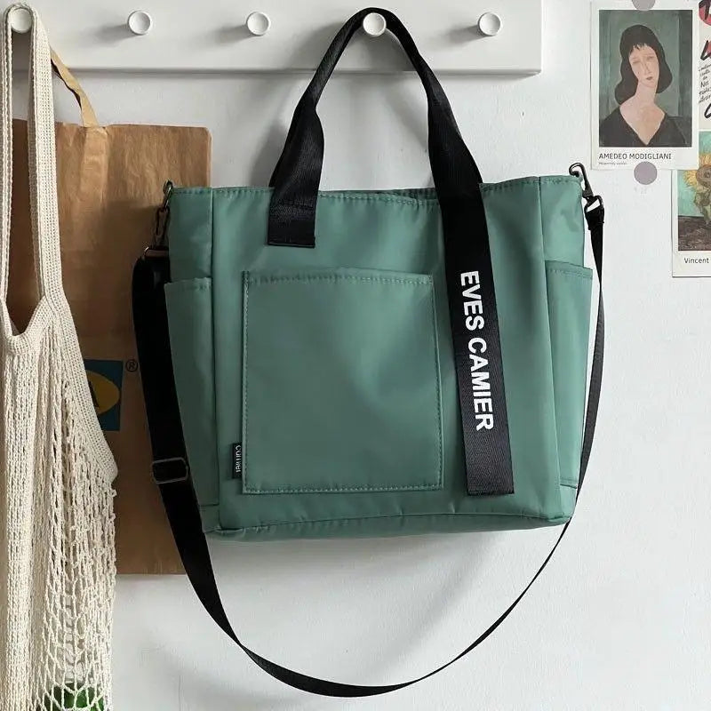 Tote Bags- Compact Water-Resistant Travel-Friendly Tote Bag- Green- Pekosa Women Fashion