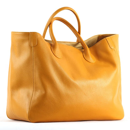 Tote Bags- Large Genuine Leather Shopper Tote Bag- - Pekosa Women Fashion